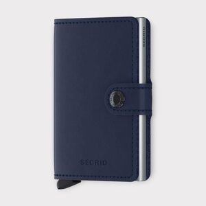 Secrid Miniwallet In Leather Navy